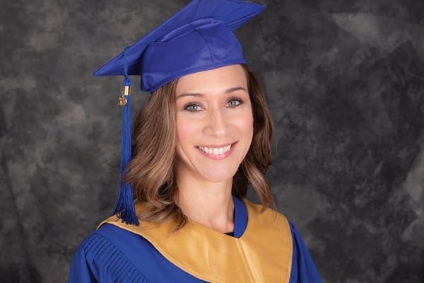 Adriana smiles on her Student of the Year gown.