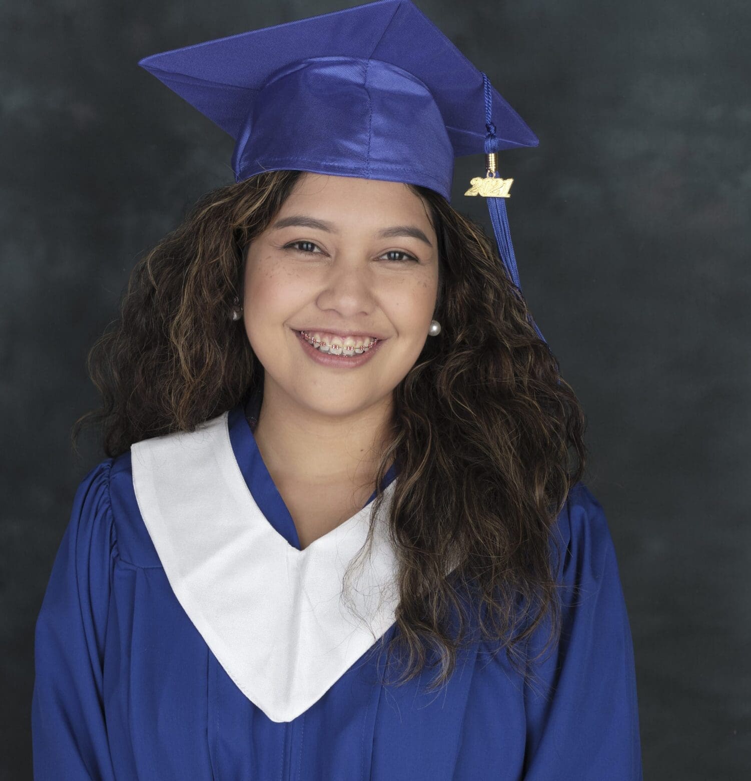 Paula in her graduation gown