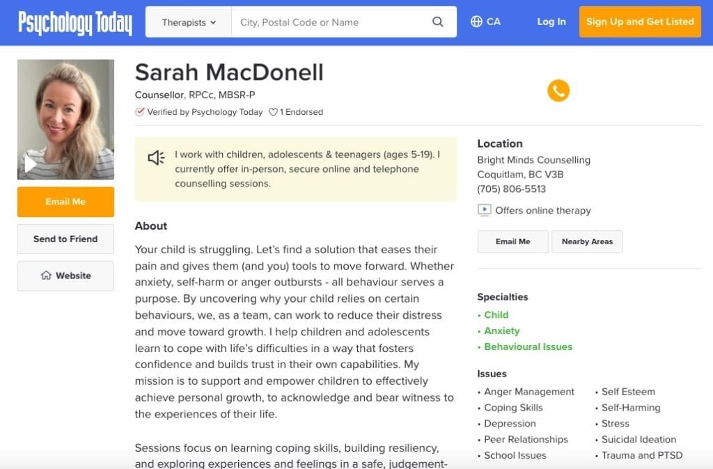 Sarah M - PsychologyToday