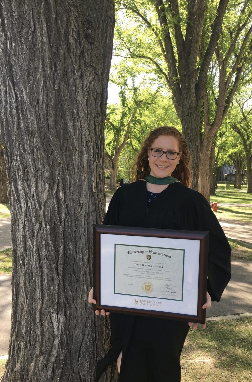 Taryn with her degree