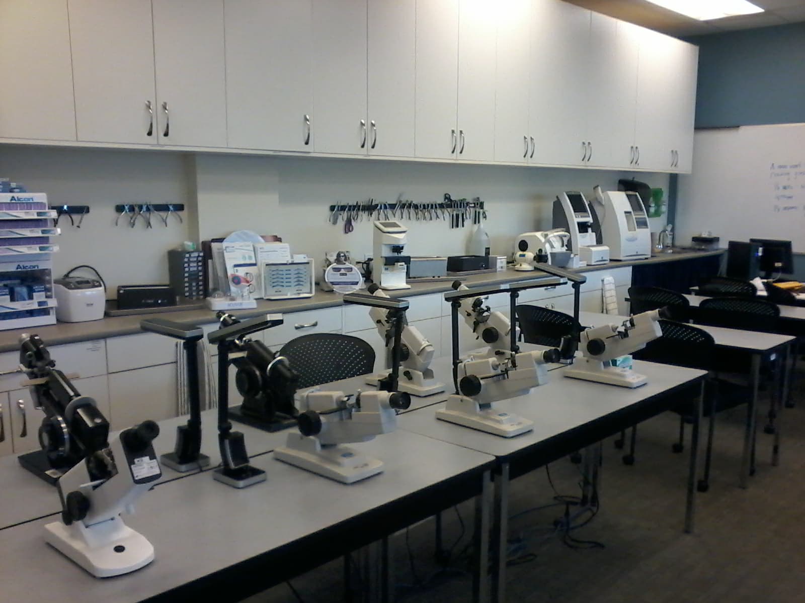 Wally Ahluwalia in on his path of becoming a Licensed Optician and snapped a picture of the lab he'll be working on this term.