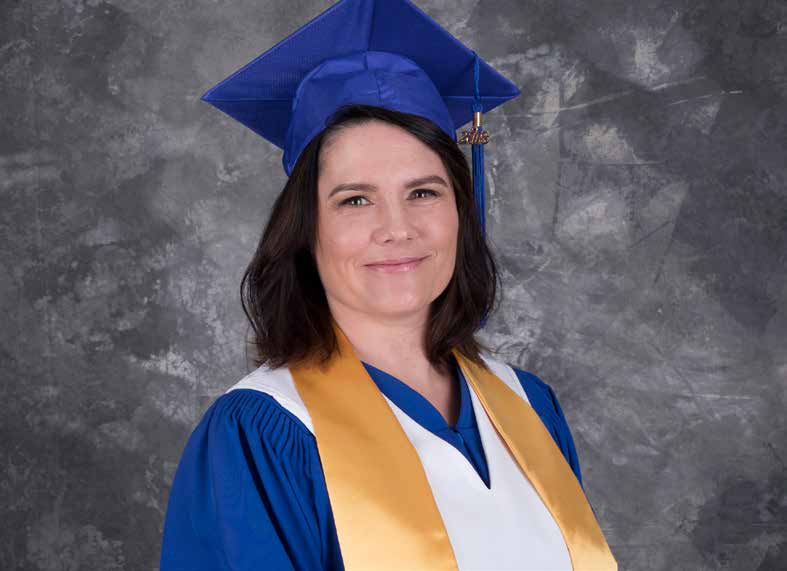 Melanie Morrison smiles with pride. She is now a Practical Nurse ready for the job.