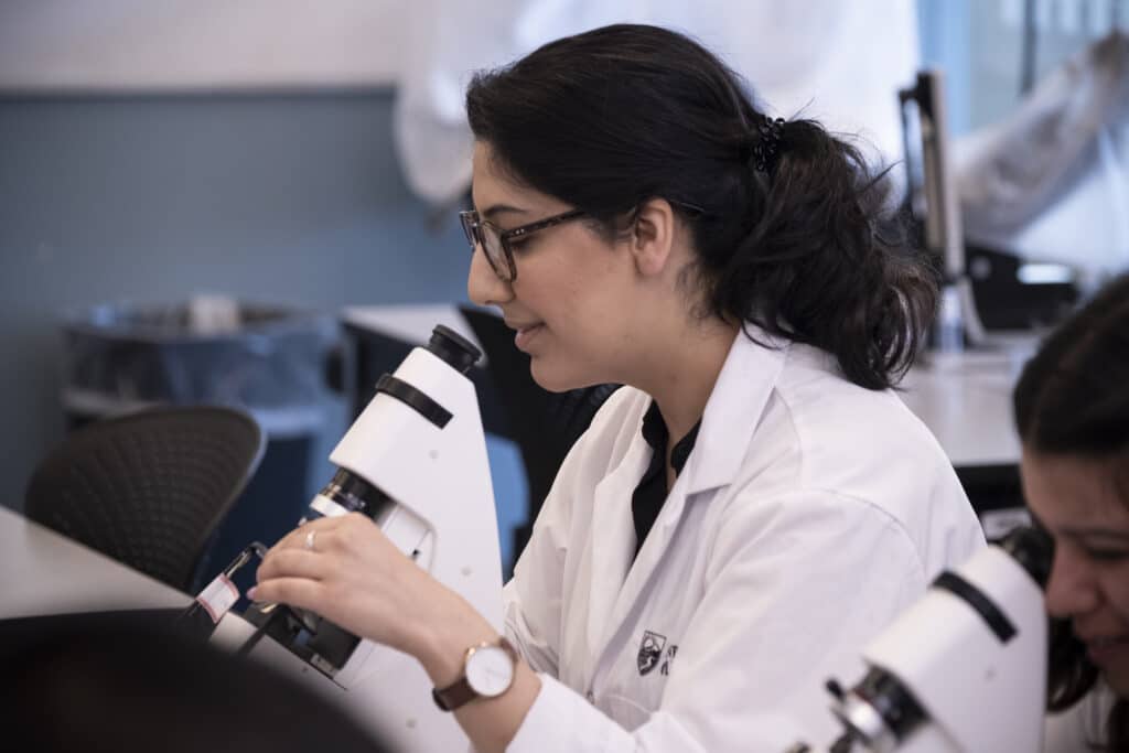 Preet in the Licensed Optician class at Stenberg College. PreetDhaliwal_LicensedOptician_3